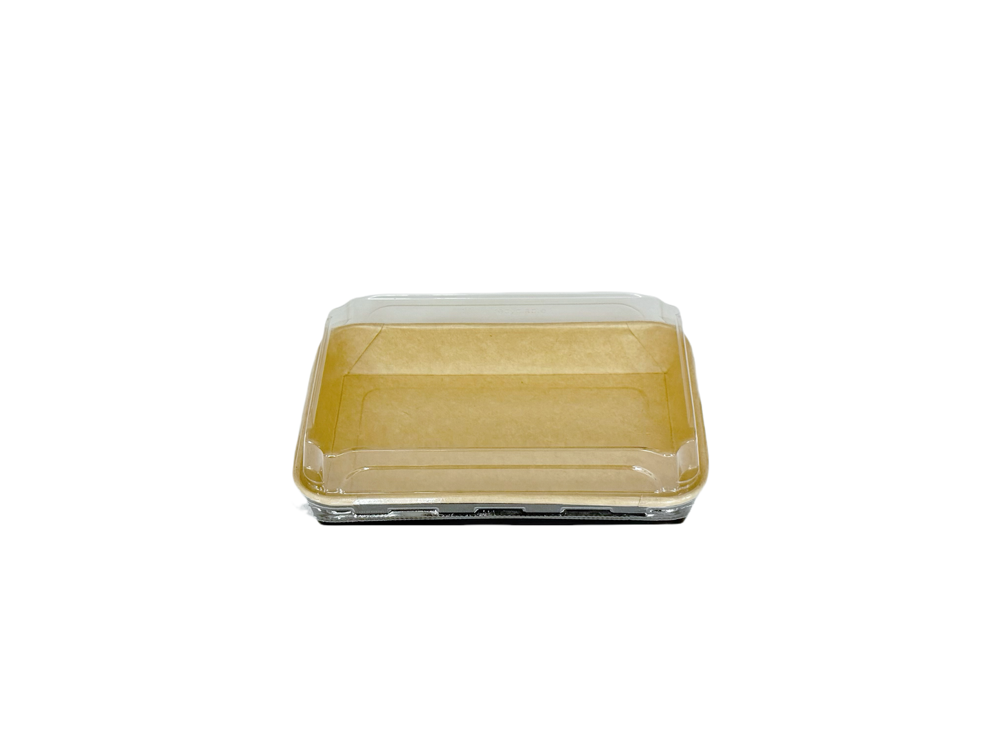 Schwarze Sushi Box 1105 aus Kraftpapier mit transparentem Deckel – 400 Stück/Karton – Rechteckig für Sushi & Snacks