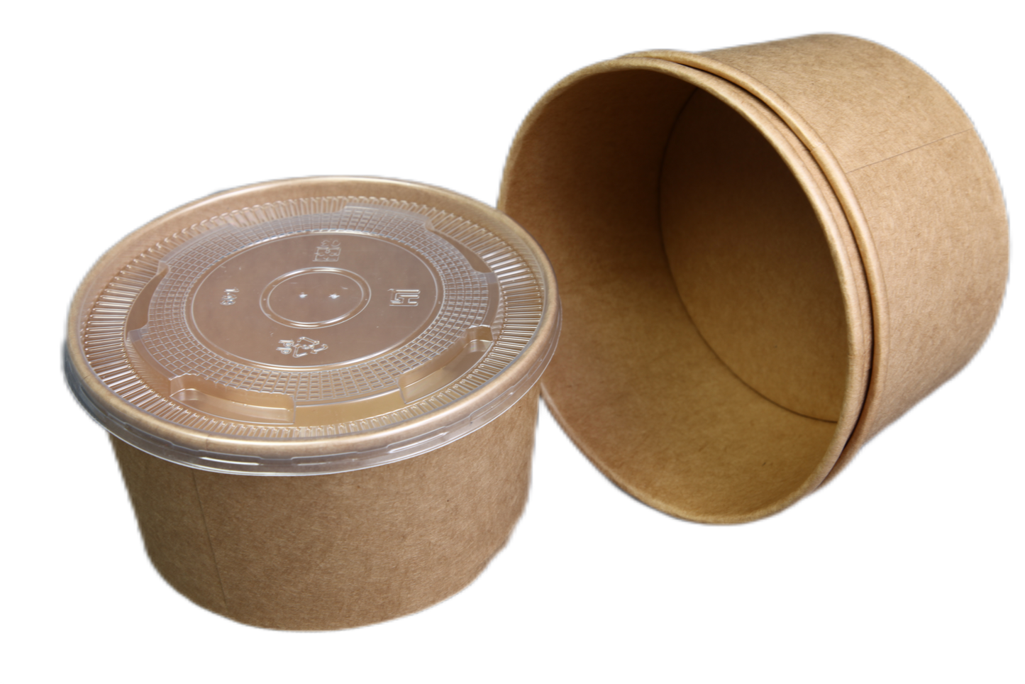 Kraftpapier Suppenschale 1000 ml mit PP-Deckel | 240 Stück/Karton