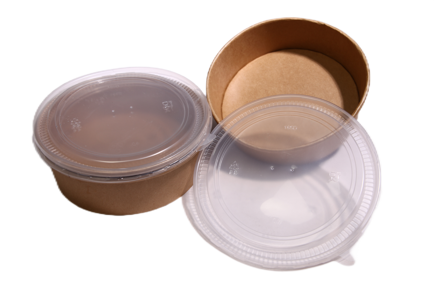 Kraftpapier Salatschale 1100 ml mit PP-Deckel | 270 Stück/Karton