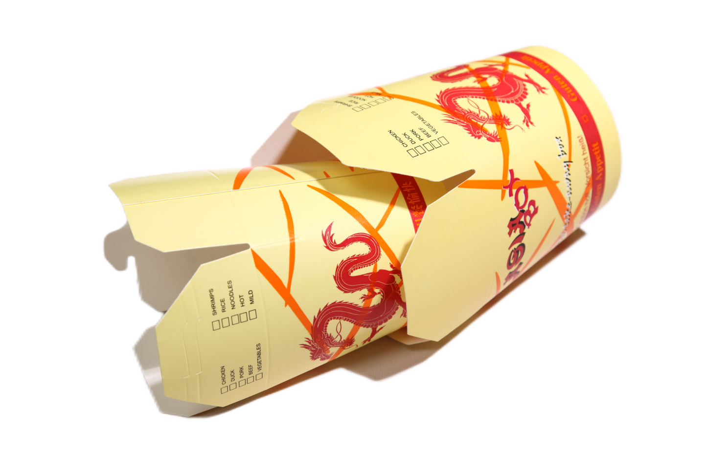 Drachen Box 24oz (710 ml) – Foodbox To-Go mit Drachenmotiv | 500 Stück/Karton