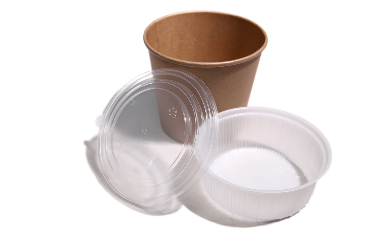 Kraftpapier Suppenschale 45oz (1330 ml) mit Einsatzschale & PP-Deckel | 150 Stück/Karton