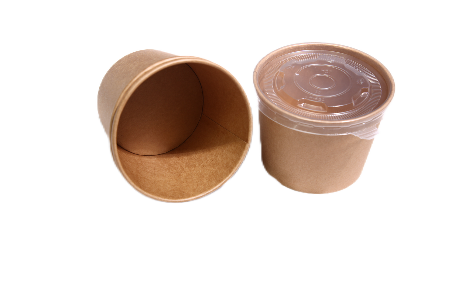 Kraftpapier Suppenbecher 16oz (470 ml) mit PP-Deckel | 500 Stück/Karton