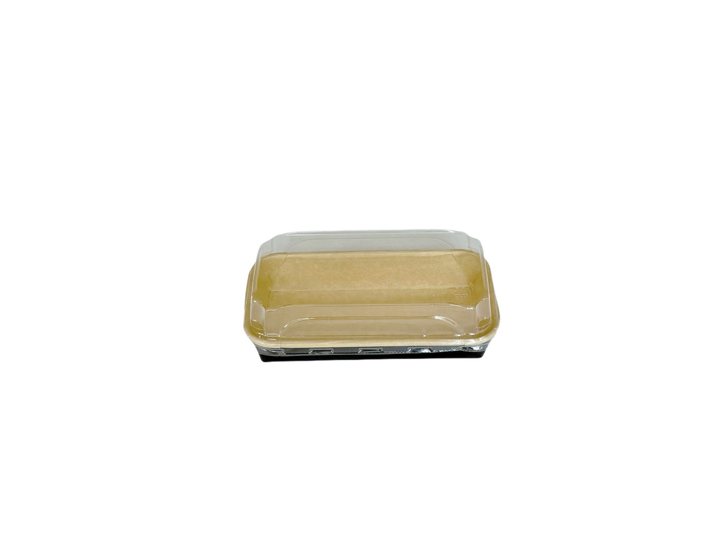 Schwarze Sushi Box 1101 aus Kraftpapier mit transparentem Deckel – 600 Stück/Karton – Kompakte Größe für 2–3 Sushi