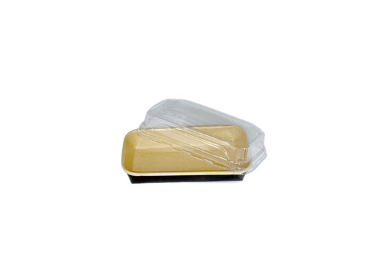 Schwarze Sushi Box 1101 aus Kraftpapier mit transparentem Deckel – 600 Stück/Karton – Kompakte Größe für 2–3 Sushi